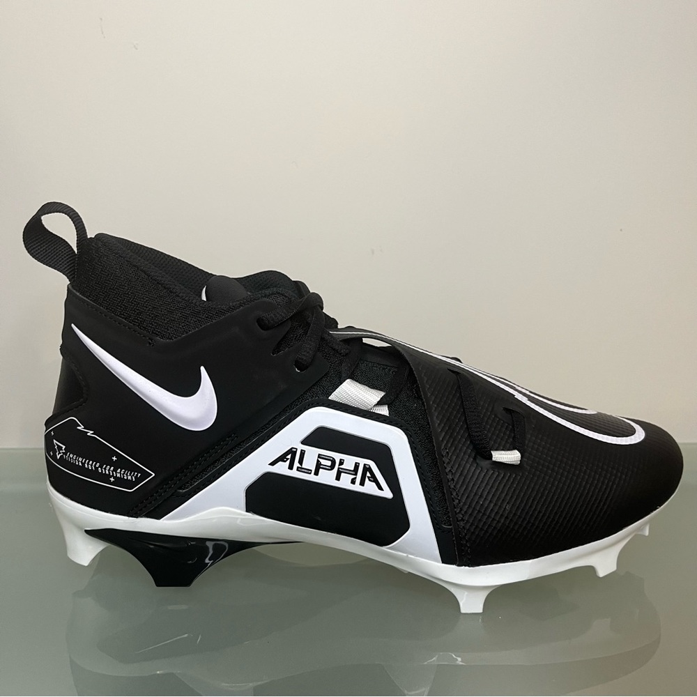 Nike Alpha Menace Pro 3 Mid Football Cleats Mens Black Size 10 New CT6649-001